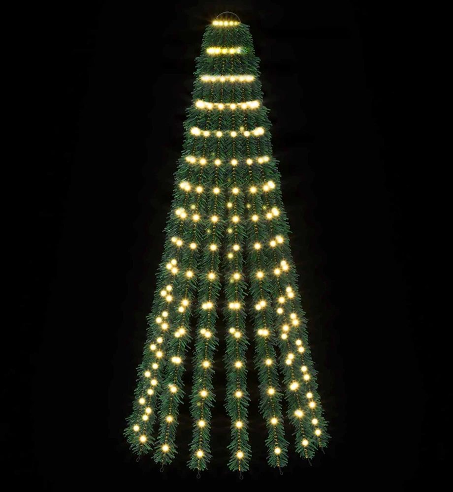 LED Kalėdų medis 150 cm 240 LED Šilta balta Plienas Žalia