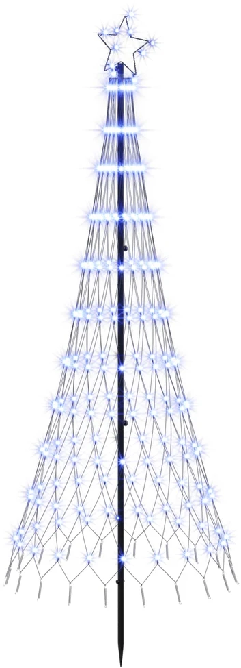 LED Kalėdų medis 180 cm 230 LED Mėlyna Geležis Juoda