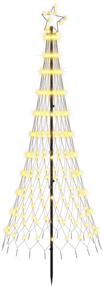 LED Kalėdų medis 180 cm 230 LED Šilta balta Geležis Juoda