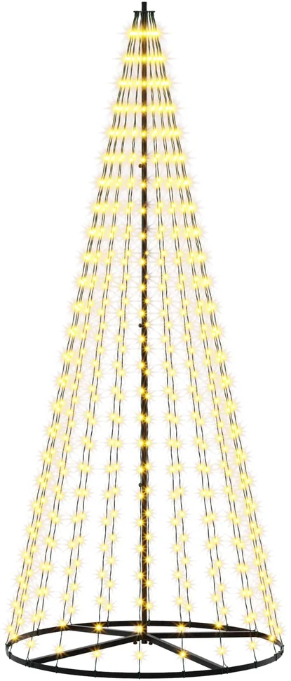 LED Kalėdų medis 235 cm 500 LED Šilta balta Geležis Juoda