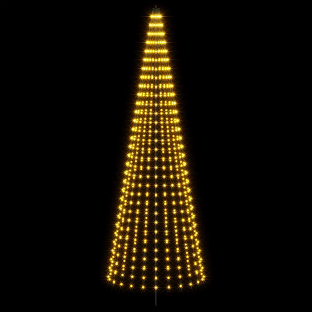 LED Kalėdų medis 285 cm 744 LED Šilta balta Geležis Juoda