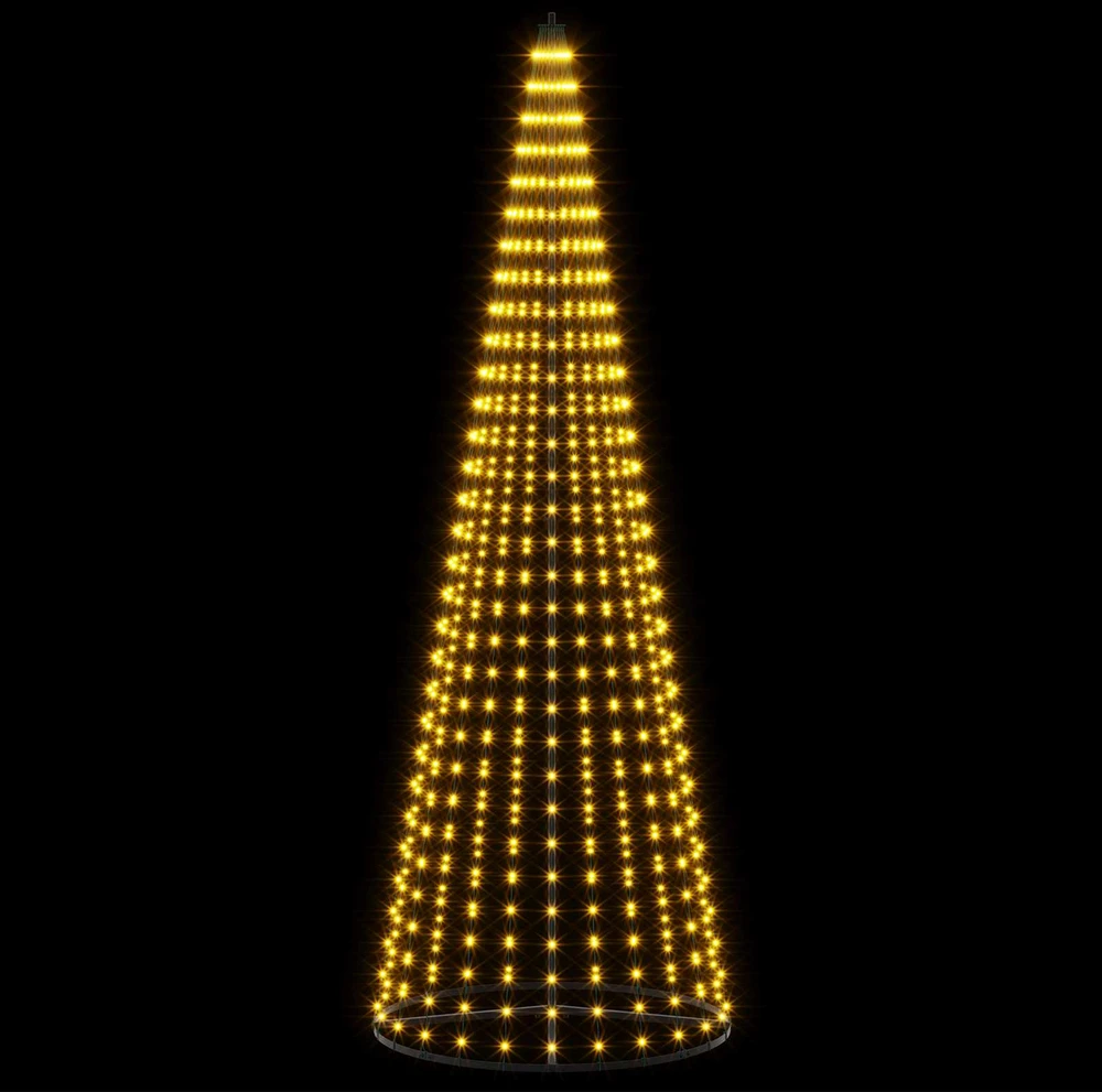 LED Kalėdų medis 285 cm 744 LED Šilta balta Geležis Juoda