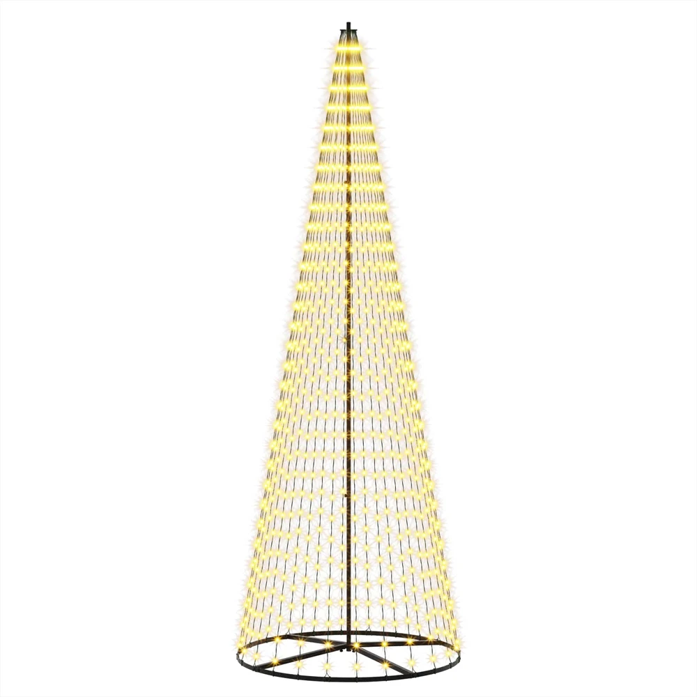 LED Kalėdų medis 285 cm 744 LED Šilta balta Geležis Juoda