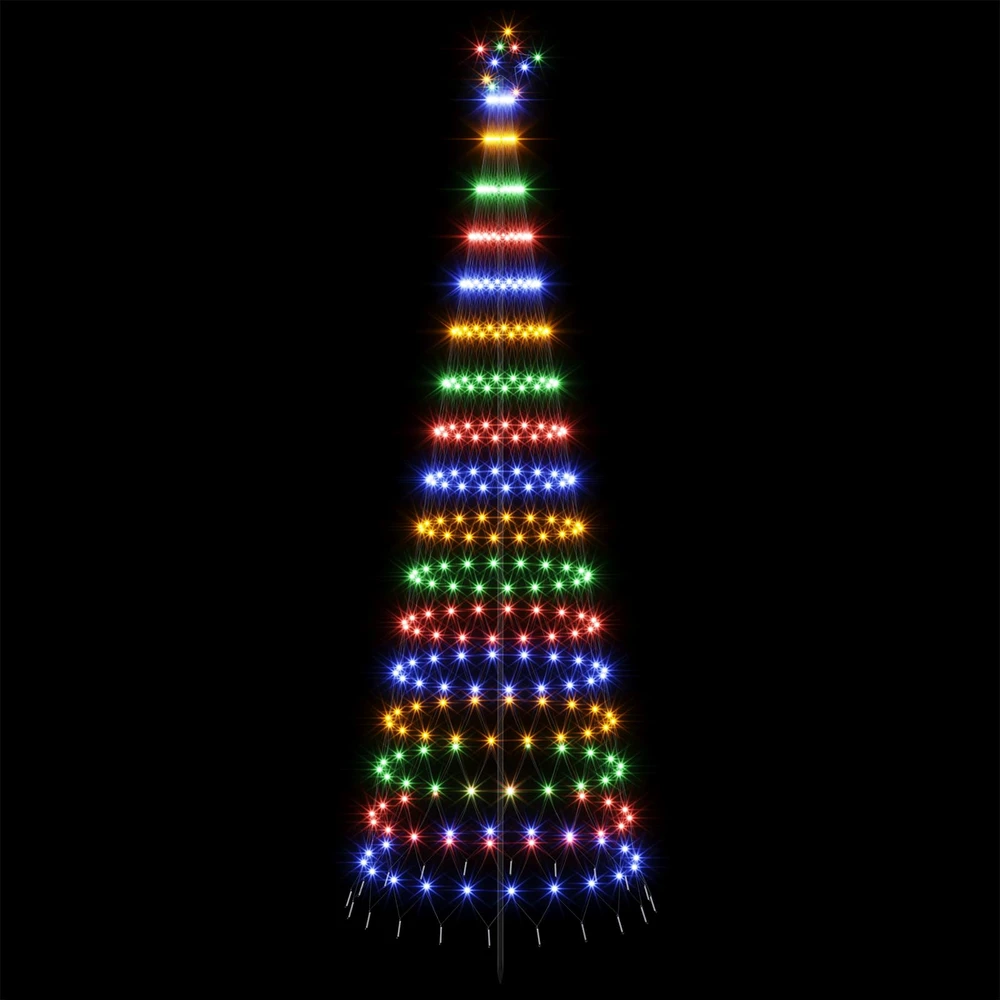 LED Kalėdų medis 300 cm 350 LED Įvairių spalvų Geležis Juoda