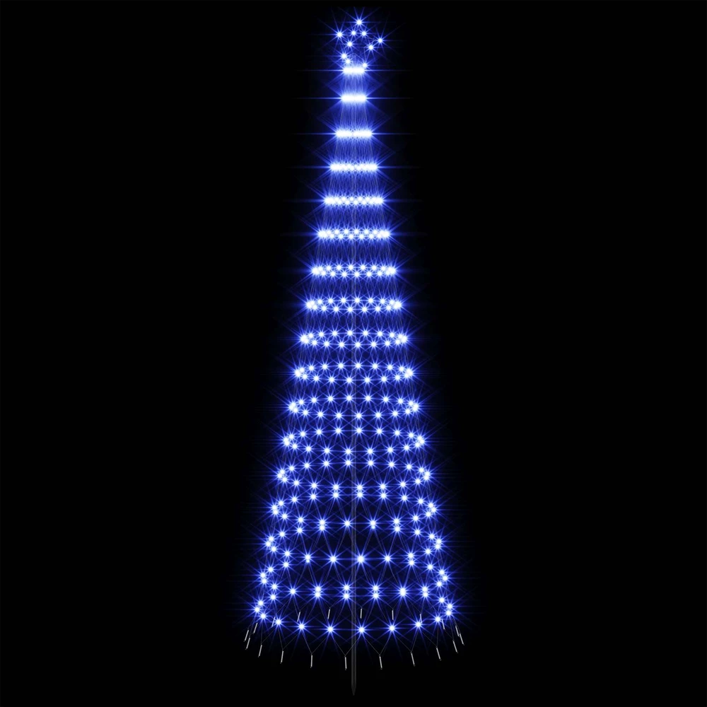 LED Kalėdų medis 300 cm 350 LED Mėlyna Geležis Juoda