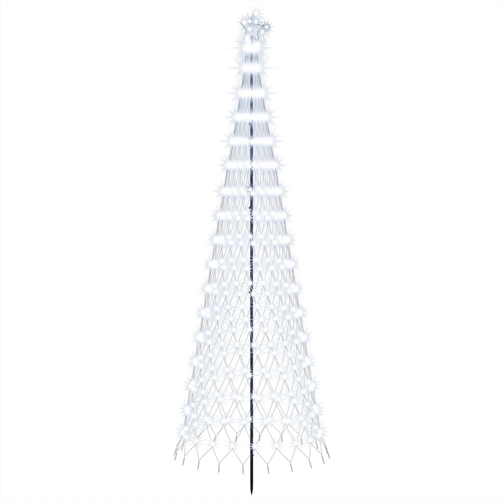 LED Kalėdų medis 300 cm 350 LED Šalta balta Geležis Juoda