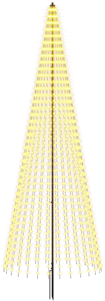LED Kalėdų medis 385 cm 1148 LED Šilta balta Geležis Juoda