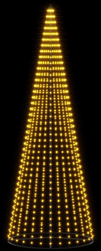 LED Kalėdų medis 385 cm 1148 LED Šilta balta Geležis Juoda
