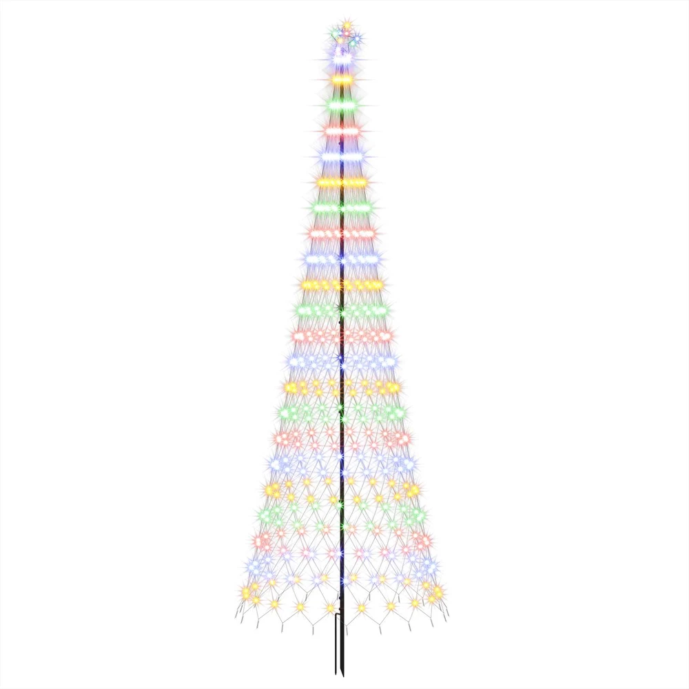 LED Kalėdų medis 400 cm 450 LED Įvairių spalvų Geležis Juoda