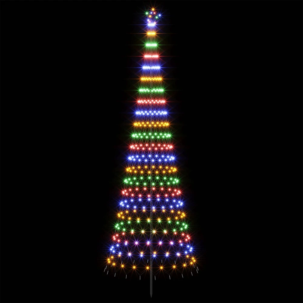 LED Kalėdų medis 400 cm 450 LED Įvairių spalvų Geležis Juoda
