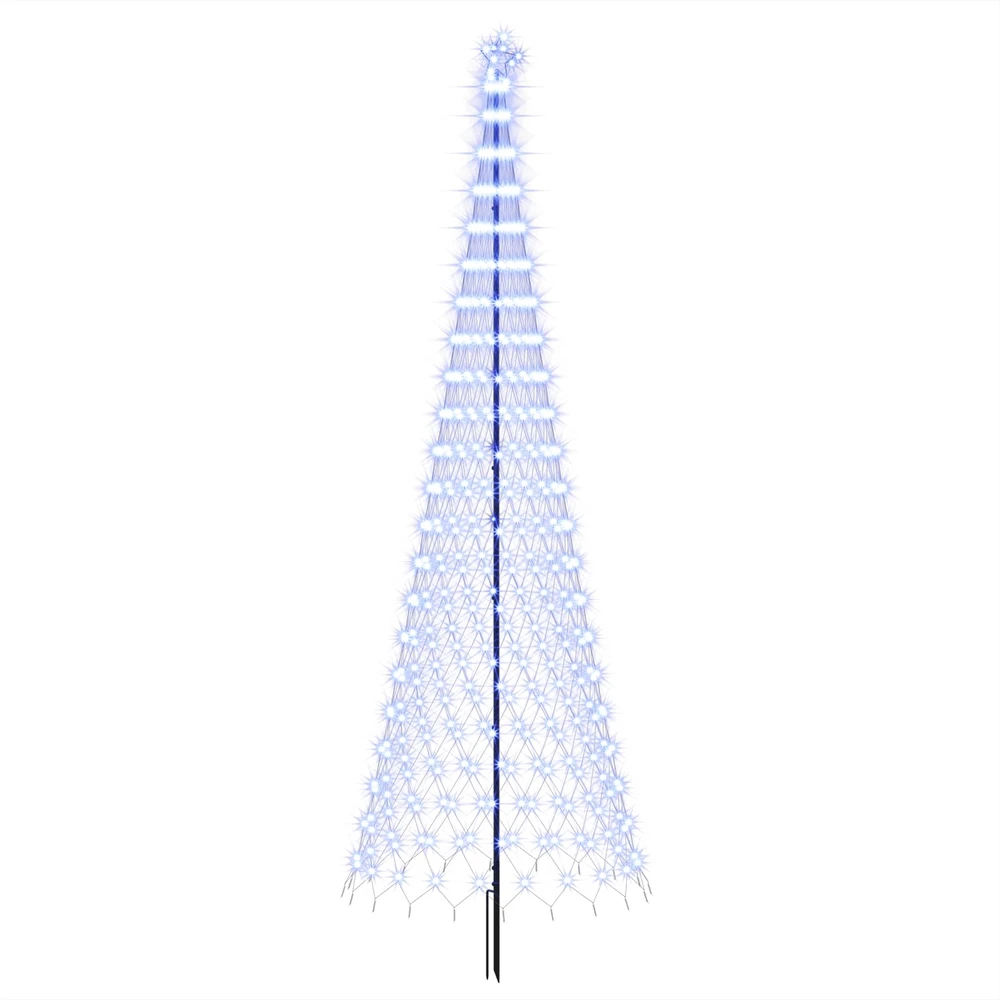 LED Kalėdų medis 400 cm 450 LED Mėlyna Geležis Juoda