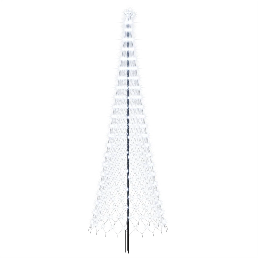 LED Kalėdų medis 400 cm 450 LED Šalta balta Geležis Juoda