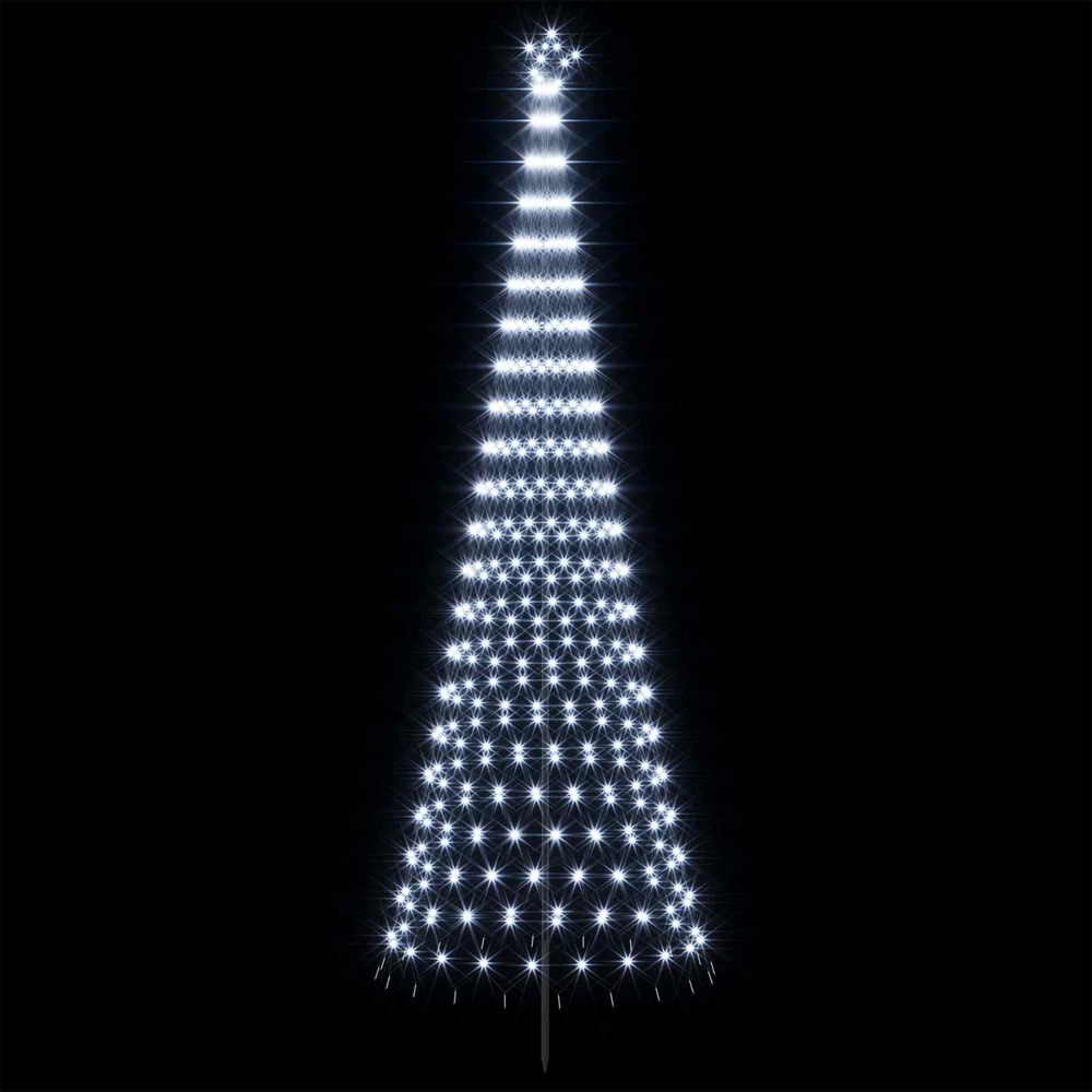 LED Kalėdų medis 400 cm 450 LED Šalta balta Geležis Juoda