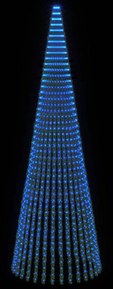 LED Kalėdų medis 470 cm 1504 LED Mėlyna Plienas Žalia