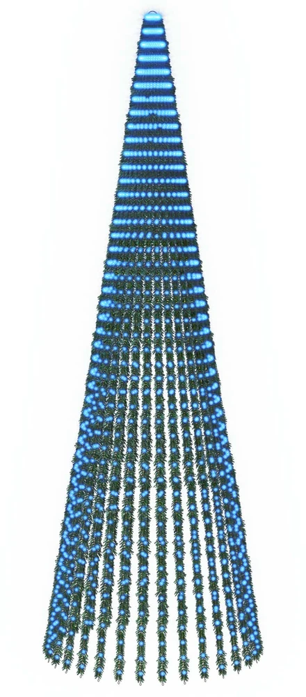 LED Kalėdų medis 470 cm 1504 LED Mėlyna Plienas Žalia