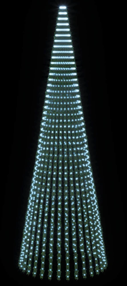 LED Kalėdų medis 470 cm 1504 LED Šalta balta Plienas Žalia