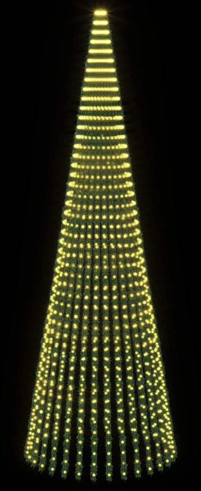 LED Kalėdų medis 470 cm 1504 LED Šilta balta Plienas Žalia
