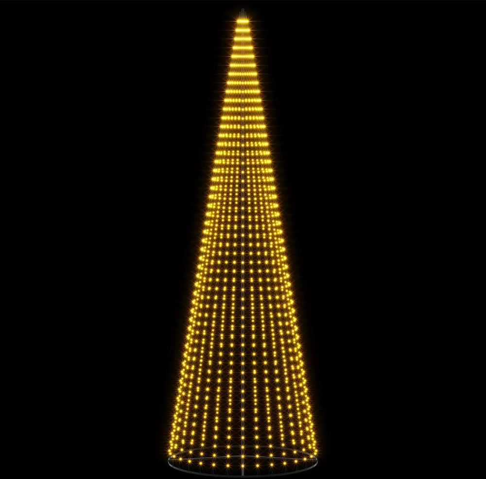 LED Kalėdų medis 485 cm 1632 LED Šilta balta Geležis Juoda
