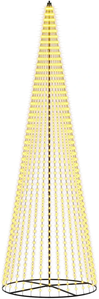 LED Kalėdų medis 485 cm 1632 LED Šilta balta Geležis Juoda