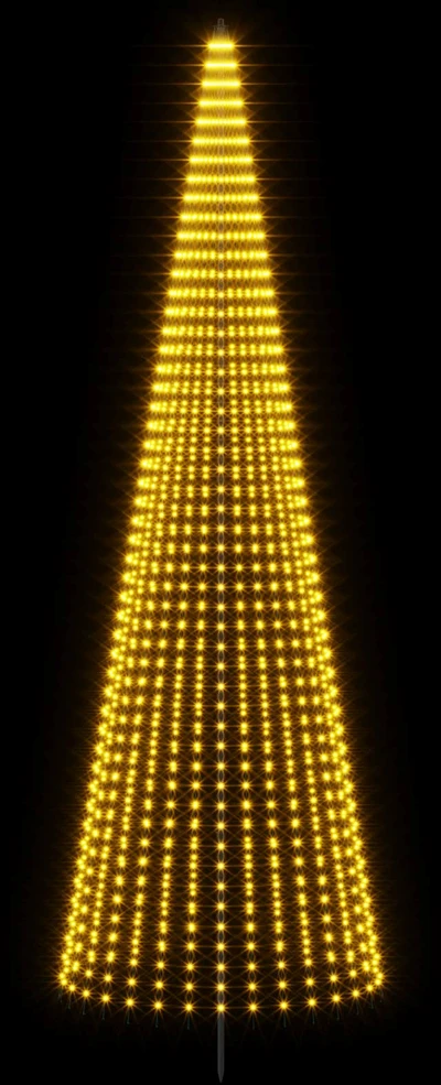 LED Kalėdų medis 485 cm 1632 LED Šilta balta Geležis Juoda
