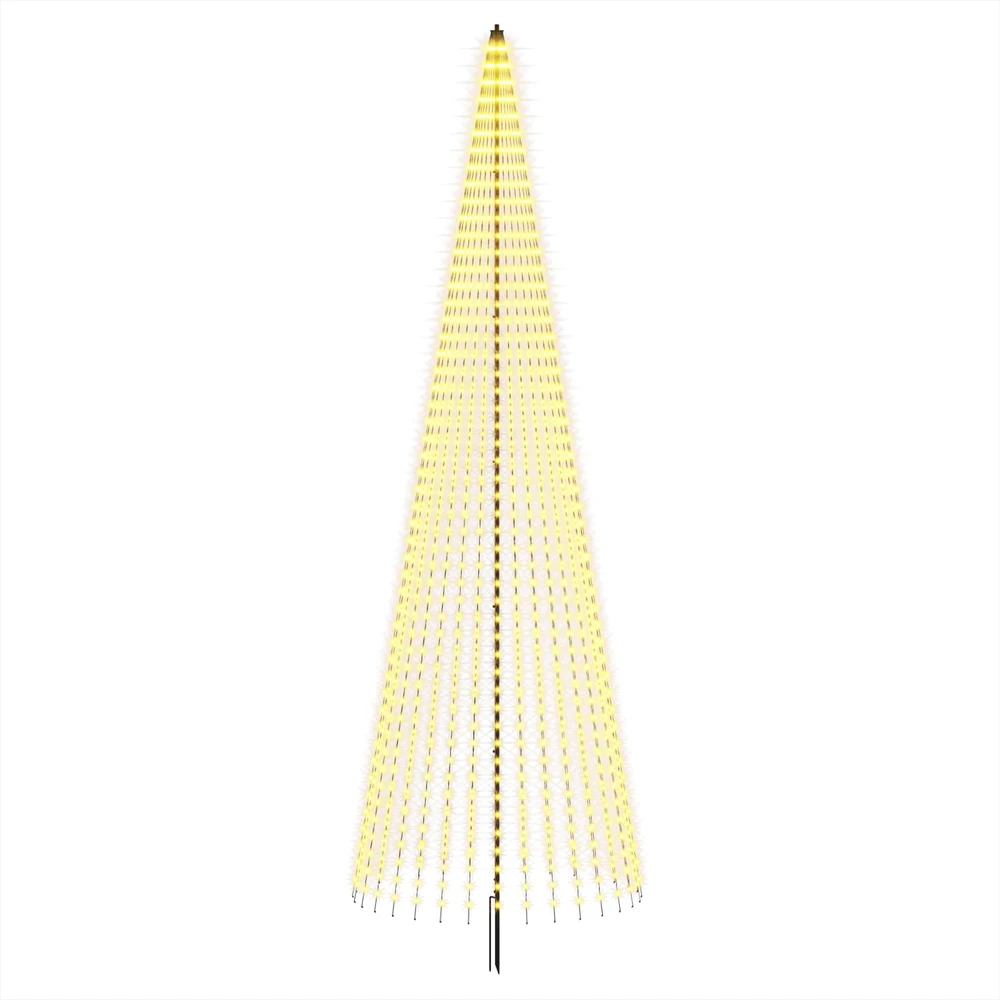 LED Kalėdų medis 485 cm 1632 LED Šilta balta Geležis Juoda