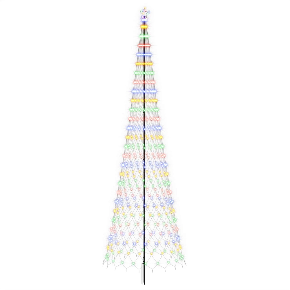 LED Kalėdų medis 500 cm 550 LED Įvairių spalvų Geležis Juoda