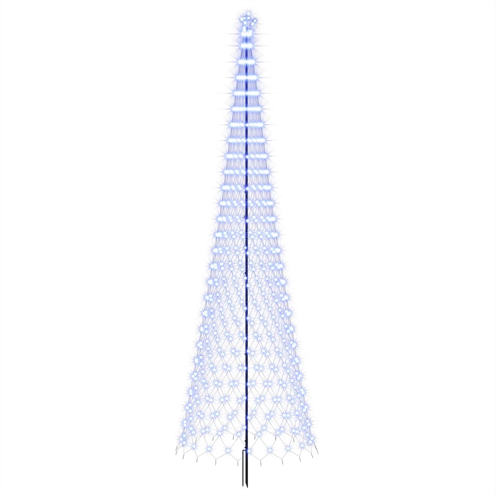 LED Kalėdų medis 500 cm 550 LED Mėlyna Geležis Juoda