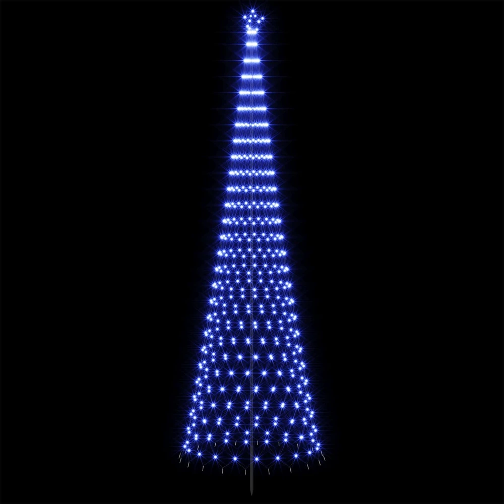 LED Kalėdų medis 500 cm 550 LED Mėlyna Geležis Juoda