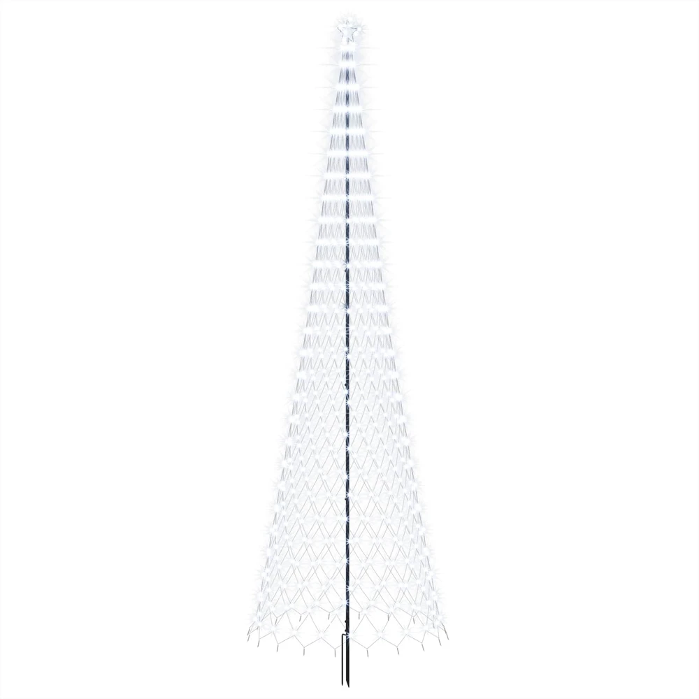 LED Kalėdų medis 500 cm 550 LED Šalta balta Geležis Juoda