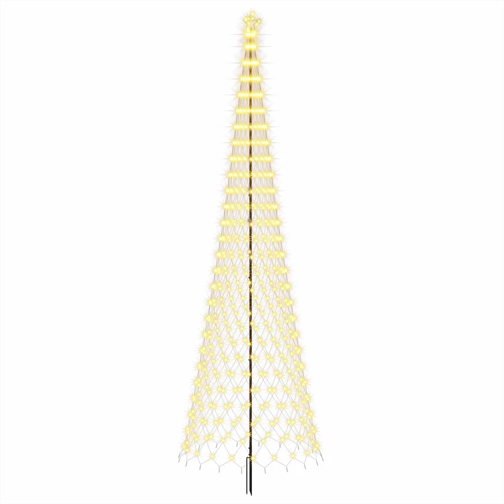 LED Kalėdų medis 500 cm 550 LED Šilta balta Geležis Juoda