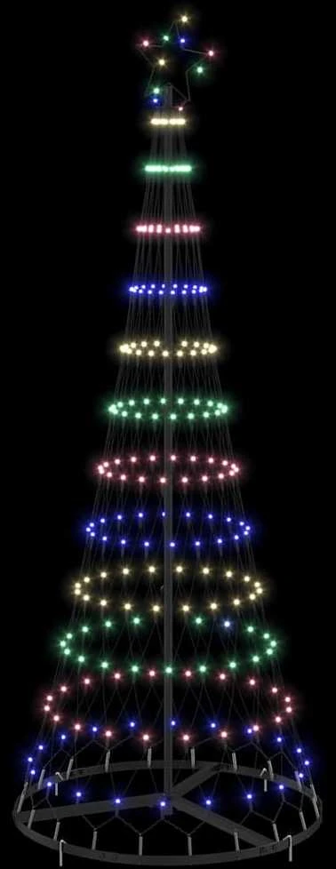 LED Kalėdų medis Įvairiaspalvis 184.5 cm metalas