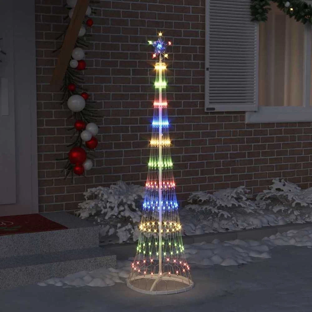 LED Kalėdų medis Įvairiaspalvis 51 x 51 x 190 cm metalas