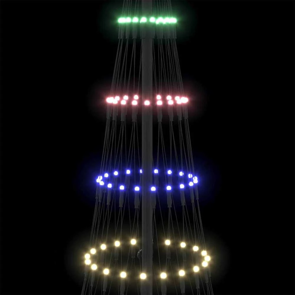 LED Kalėdų medis Įvairiaspalvis 184.5 cm metalas