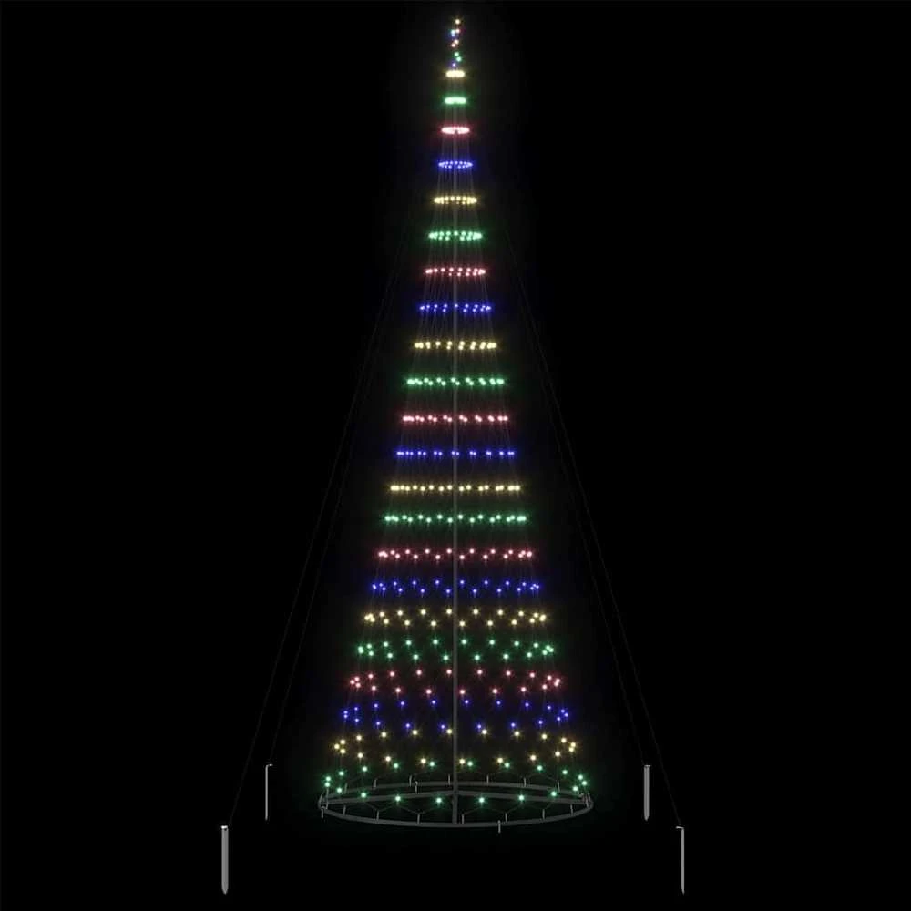 LED Kalėdų medis Įvairiaspalvis 399 cm metalas