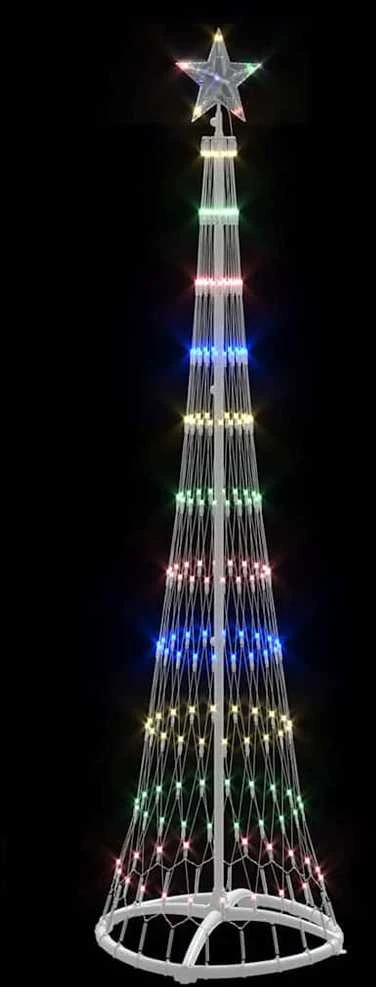 LED Kalėdų medis Įvairiaspalvis 51 x 51 x 190 cm metalas