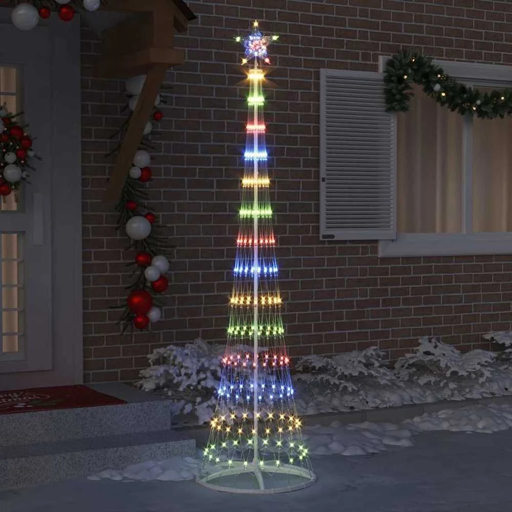 LED Kalėdų medis Įvairiaspalvis 250 cm metalas