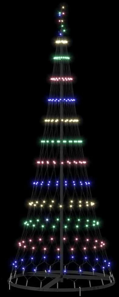 LED Kalėdų medis Įvairiaspalvis 184.5 cm metalas