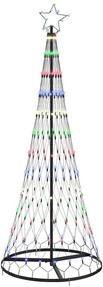 LED Kalėdų medis Įvairiaspalvis 184.5 cm metalas