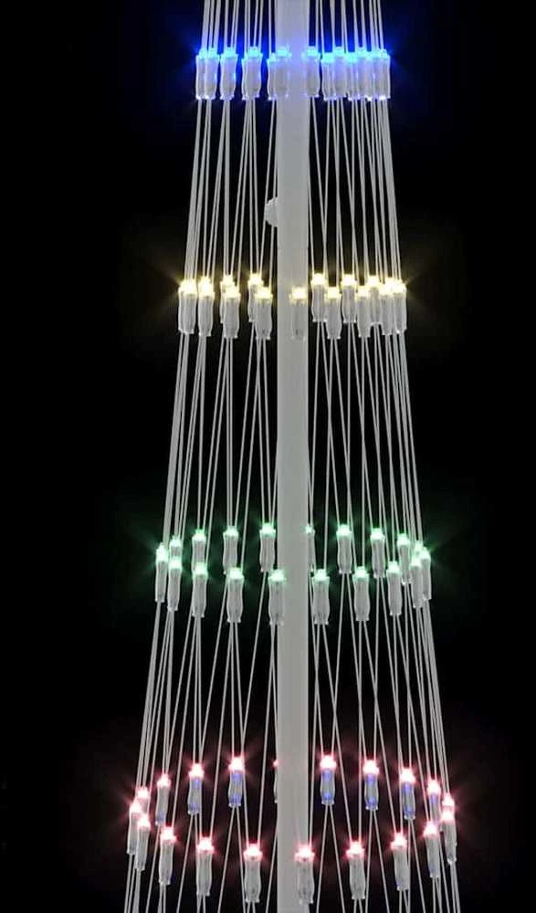 LED Kalėdų medis Įvairiaspalvis 250 cm metalas