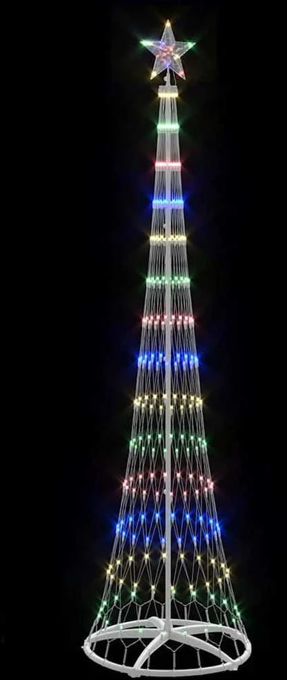 LED Kalėdų medis Įvairiaspalvis 250 cm metalas