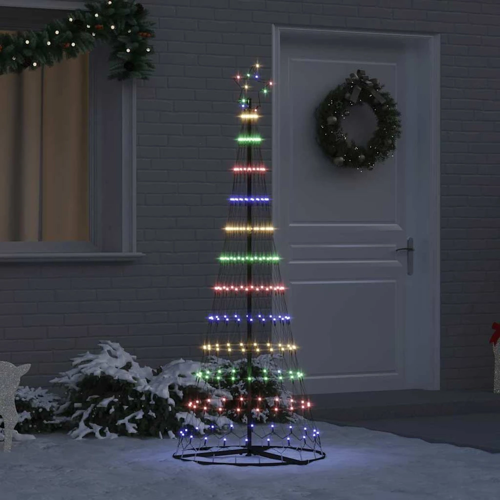 LED Kalėdų medis Įvairiaspalvis 180 cm metalas