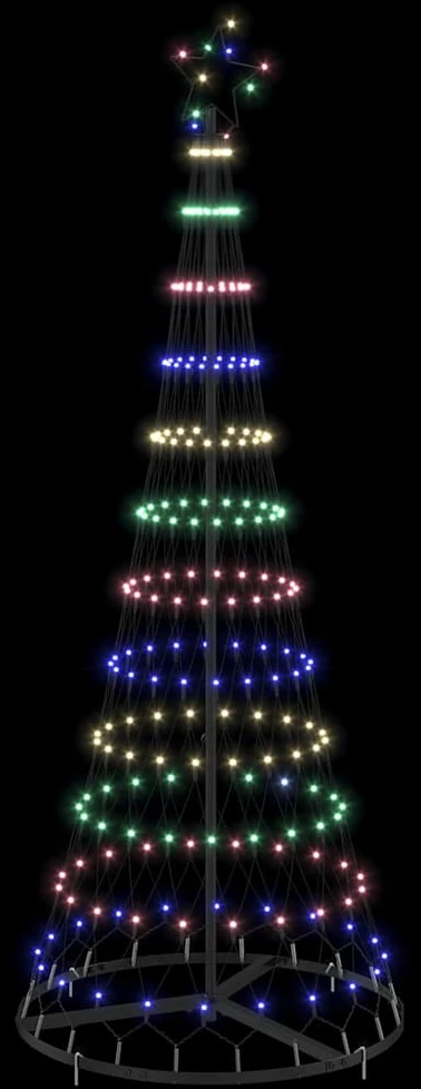 LED Kalėdų medis Įvairiaspalvis 180 cm metalas
