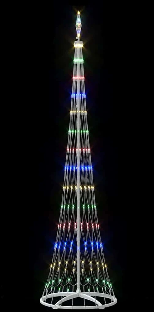 LED Kalėdų medis Įvairiaspalvis 250 cm metalas