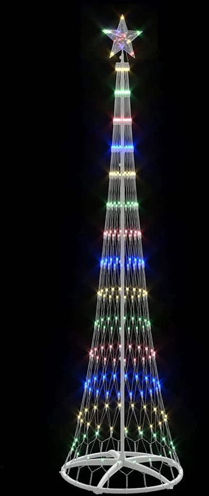 LED Kalėdų medis Įvairiaspalvis 250 cm metalas