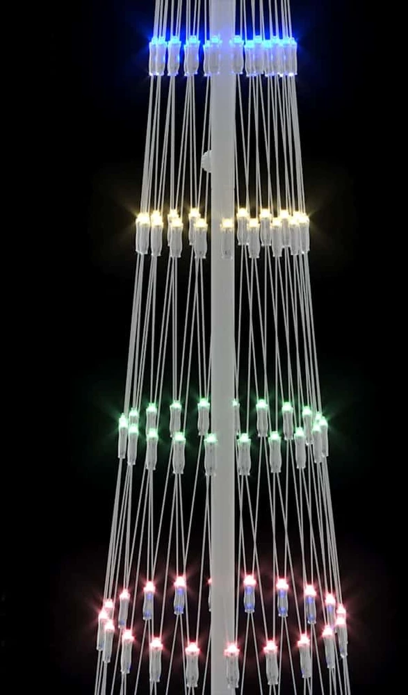 LED Kalėdų medis Įvairiaspalvis 250 cm metalas