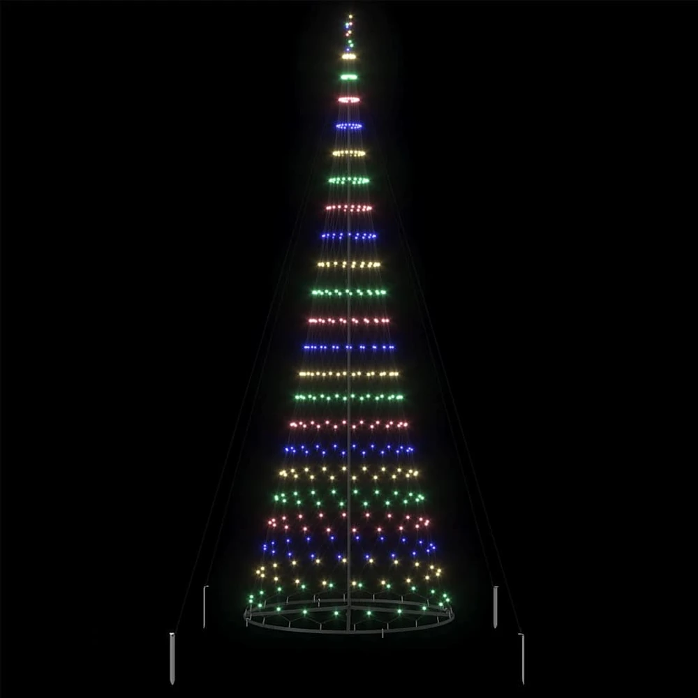 LED Kalėdų medis Įvairiaspalvis 400 cm metalas