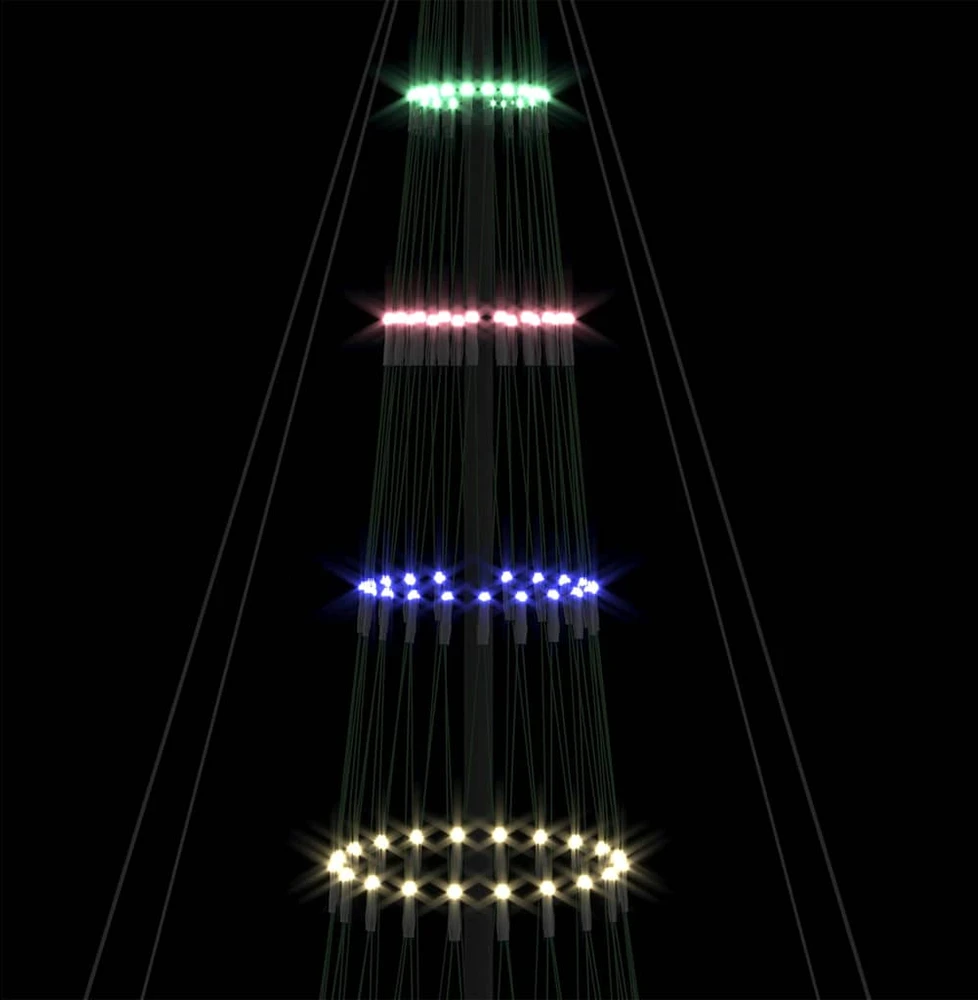 LED Kalėdų medis Įvairiaspalvis 400 cm metalas
