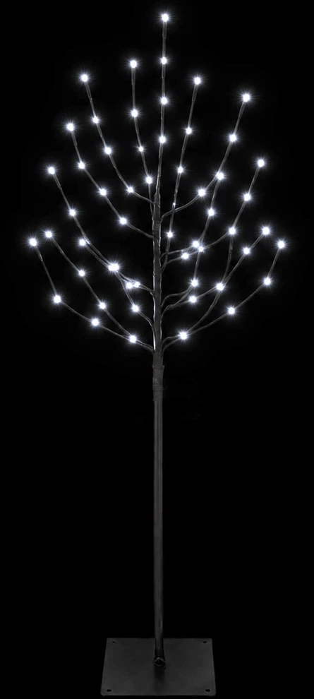 LED Kalėdų medis Juoda 120 cm Plienas 100 LED