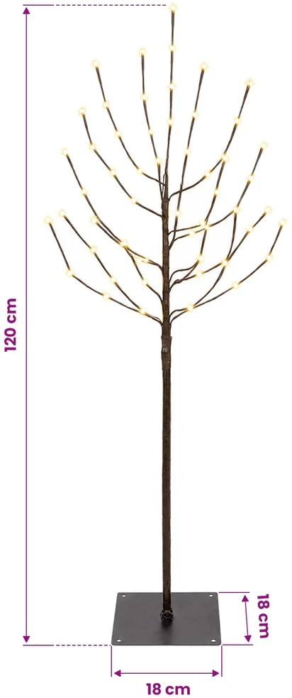 LED Kalėdų medis Juoda 120 cm Plienas 100 LED