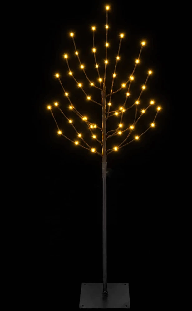 LED Kalėdų medis Juoda 120 cm Plienas 100 LED